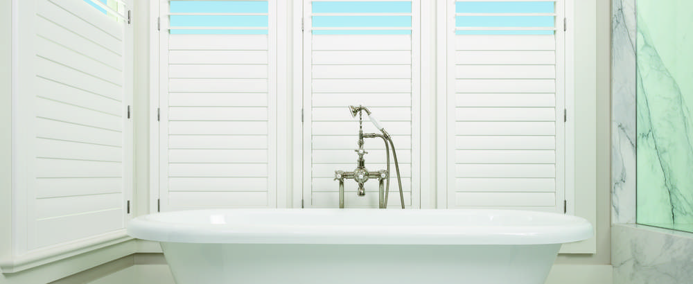 White Faux Shutters - Bathroom