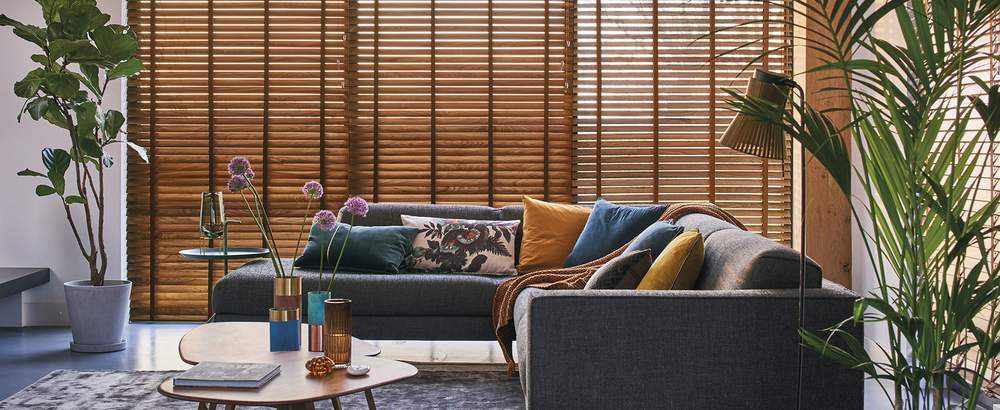 Luxaflex Wood Blinds Living Room